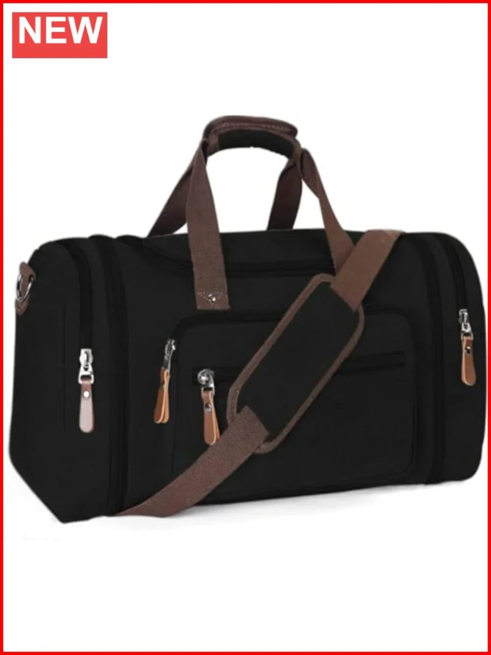canvas duffle bag oversized travel tote luggage with shoulder strap S-ZONE for Duffel Bag Carry on Weekender Bag for Men Shoulder Overnighter Trolley Bags Judea